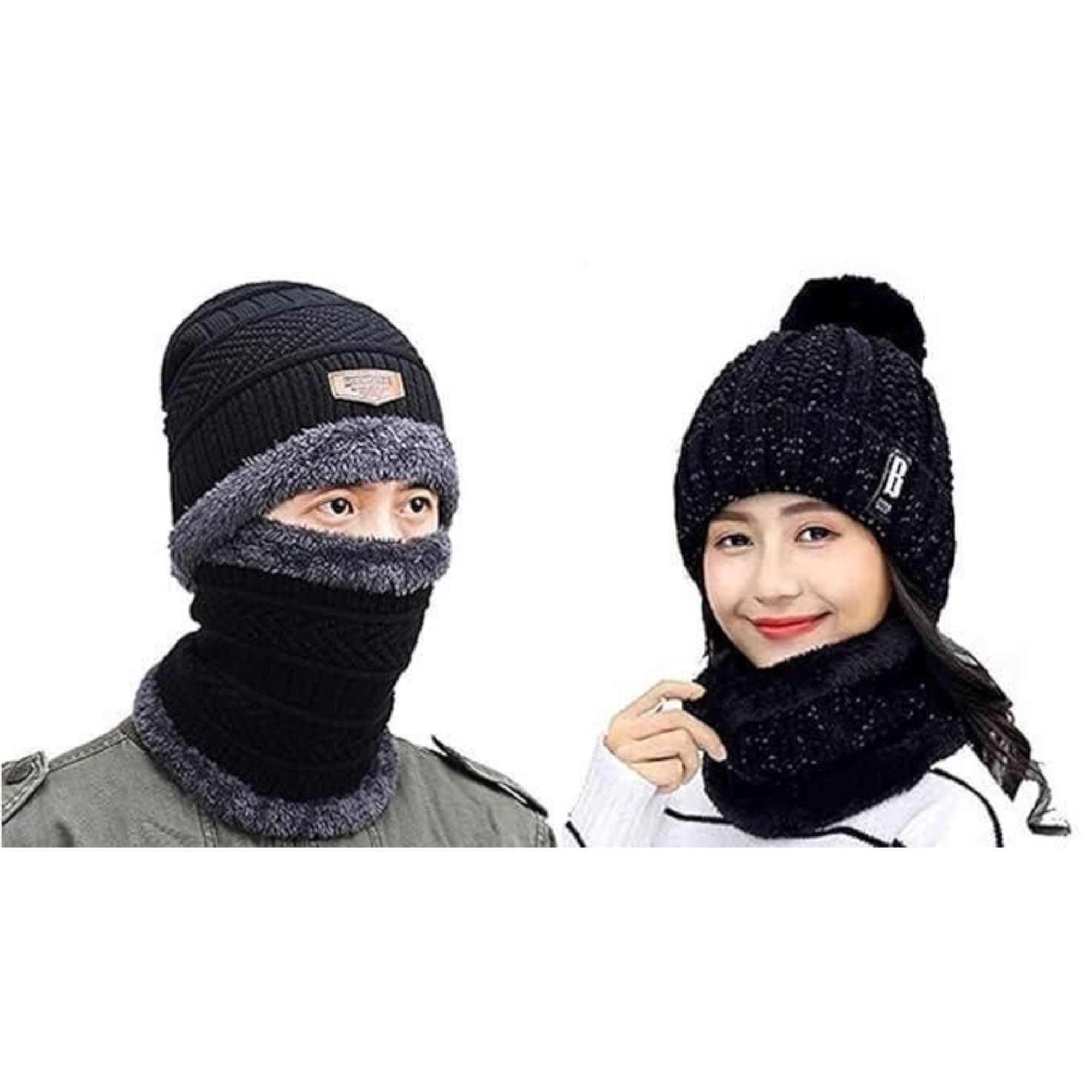 🧢 Unisex Woolen Cap Set – Warm, Comfortable & Stylish