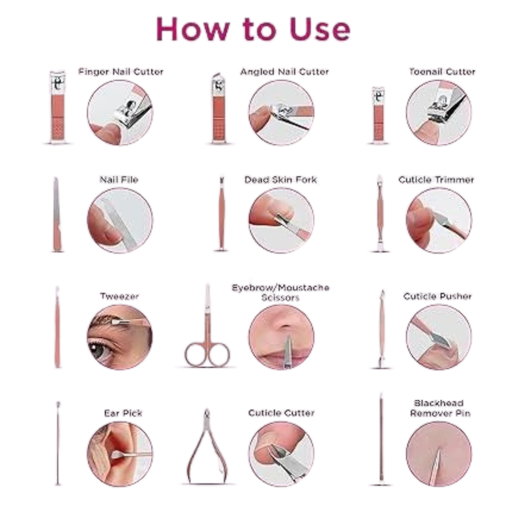 💅 Manicure & Pedicure Set for Women – 18-in-1 Professional Nail Care Kit